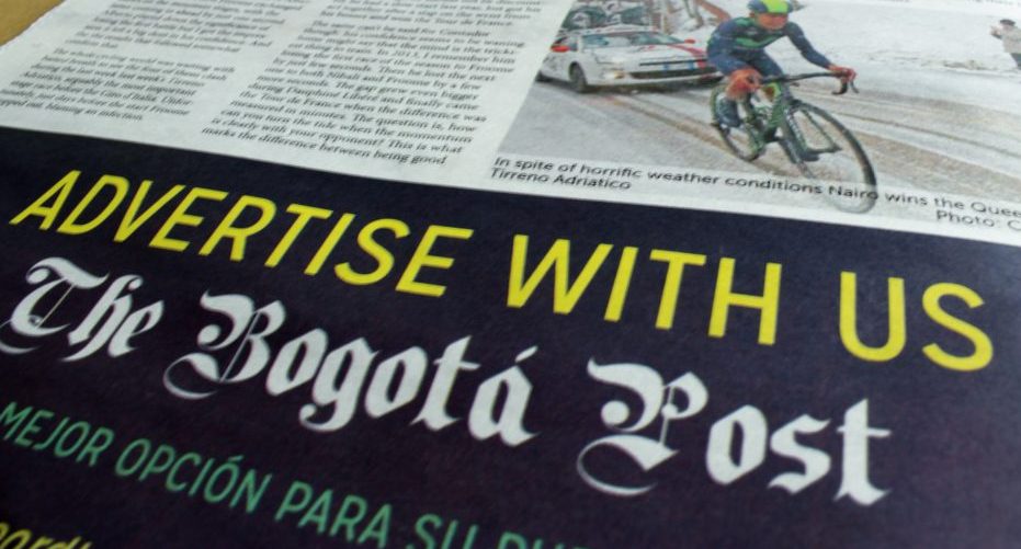 Bogotá Post advertising