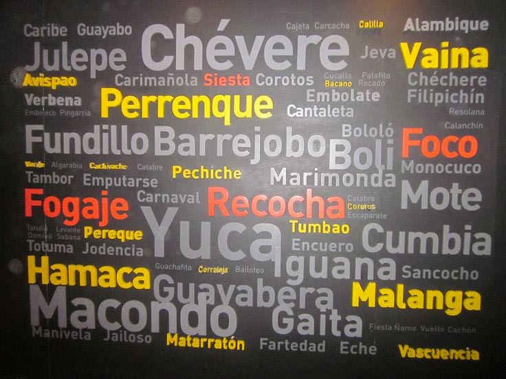 Spanish words, Colombian Spanish Vocabulary