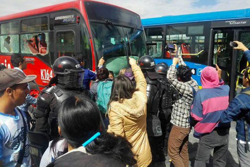 Transmilenio protests