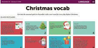 English language advent calendar