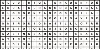 Spanish festive word search