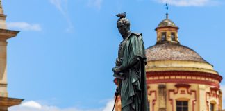 The Simon Bolivar Statue in Bogota