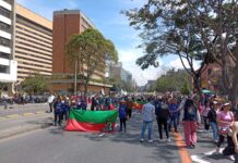 The Minga Indigena at the front of the protests