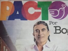 Gustavo Bolívar campaign materials for Bogotá elections 2023