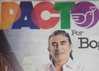 Gustavo Bolívar campaign materials for Bogotá elections 2023