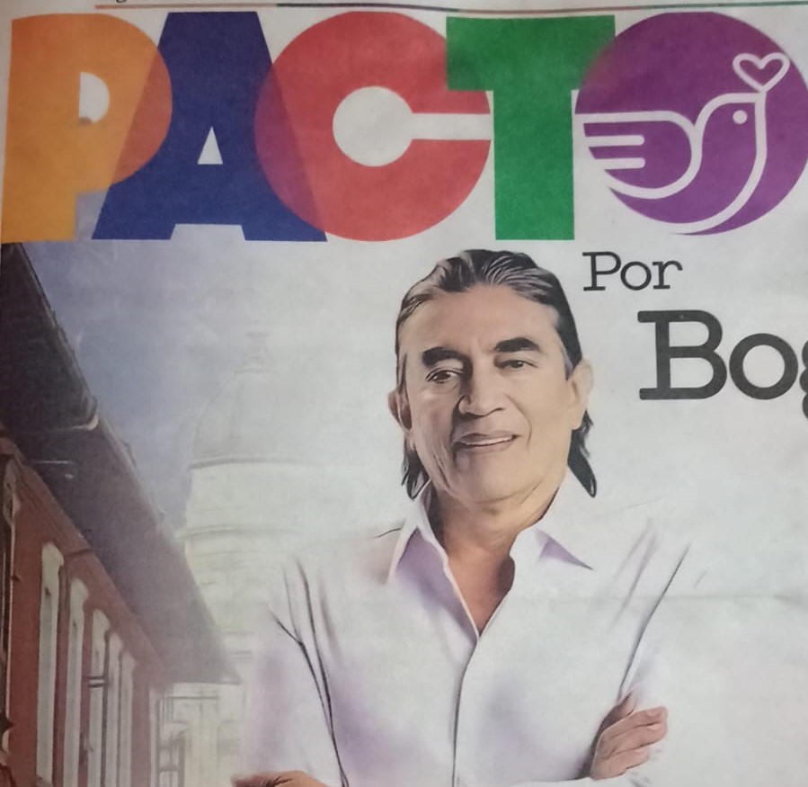 Gustavo Bolívar campaign materials for Bogotá elections 2023