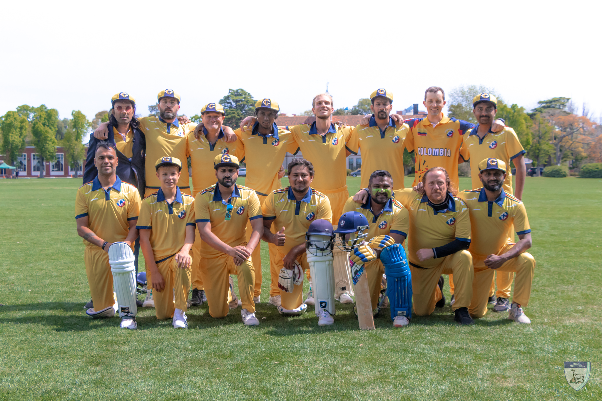 The Colombia men's cricket team. Credit for Vero Simon/Cricket Argentina