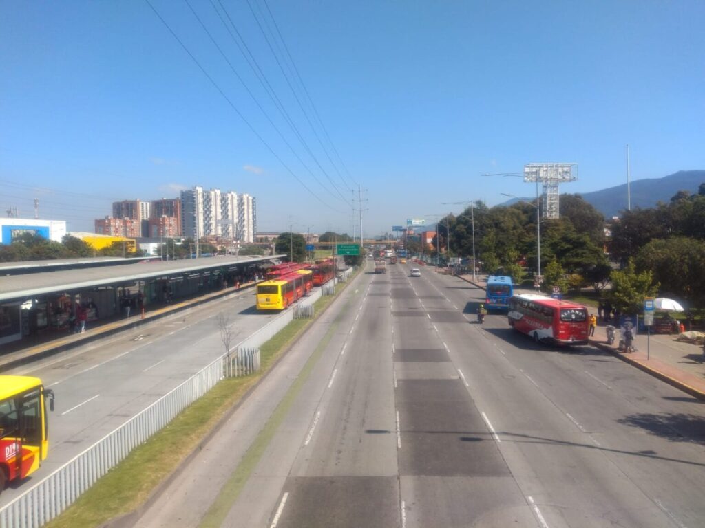 Portal Norte in Bogotá clear of traffic in 2023. Photo courtesy of Brendan Corrigan