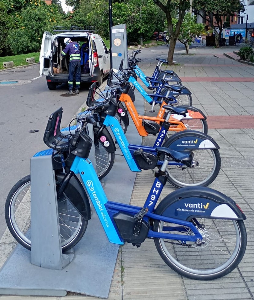 A tembici stand in Bogotá